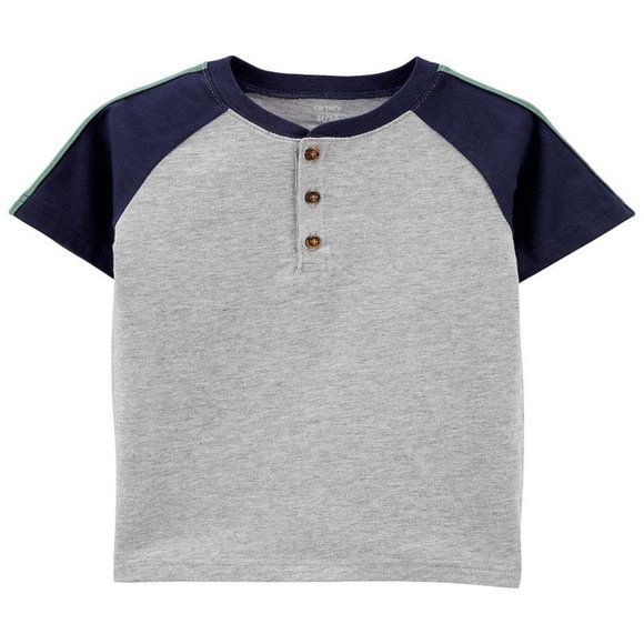 BNWT Carter's Baby Boys Jersey Henley and Action Graphic Dino Knit T-shirt, 3 Mo - Picture 4 of 4
